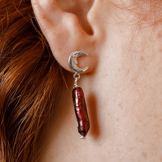 Moon and Star Earrings Jewelry