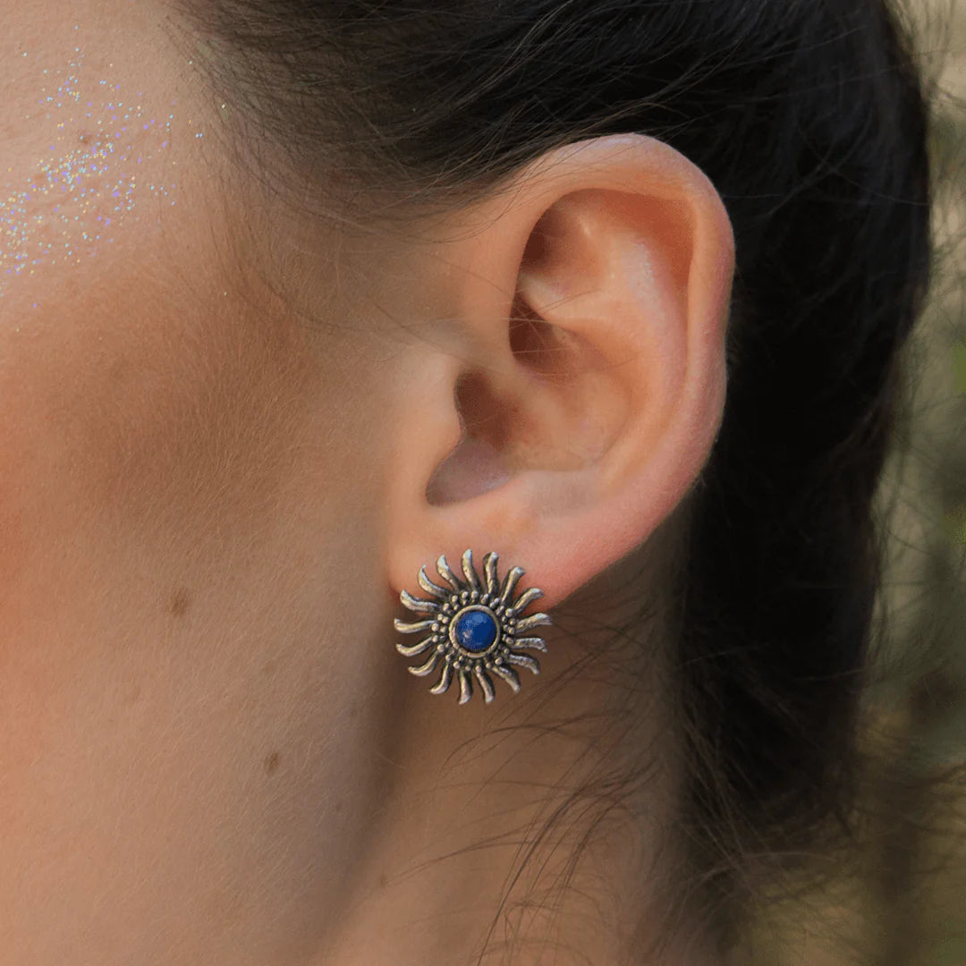 Aretes Flor Sol | Joyería Radiante y Única