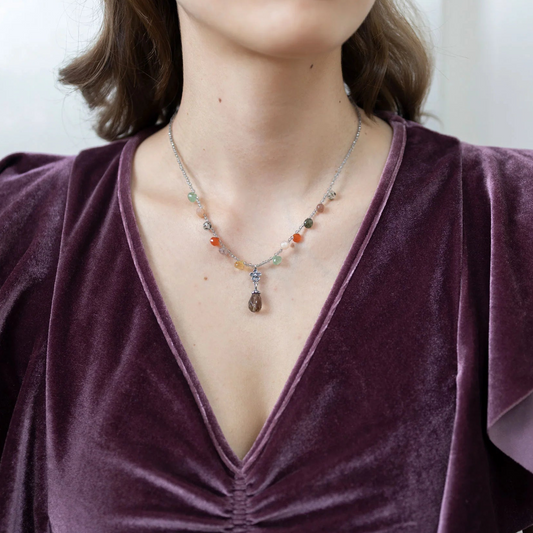 Colorful Droplet Necklace | Vibrant and Unique Style