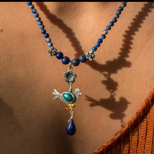 Colorful Dove Necklace | Cheerful and Elegant Style