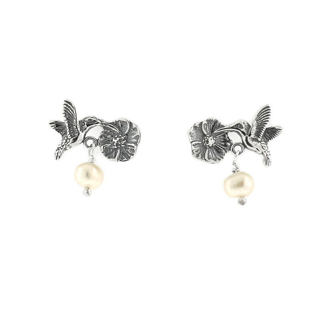 Aretes Colibrí con Flor | Elegancia Artesanal Inspirada en la Naturaleza