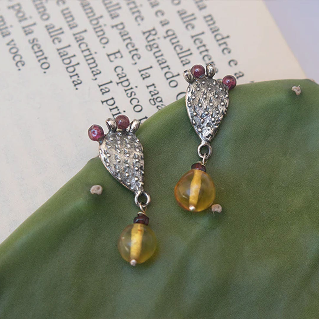 Aretes de Nopal Medianos | Joyería Mexicana Artesanal