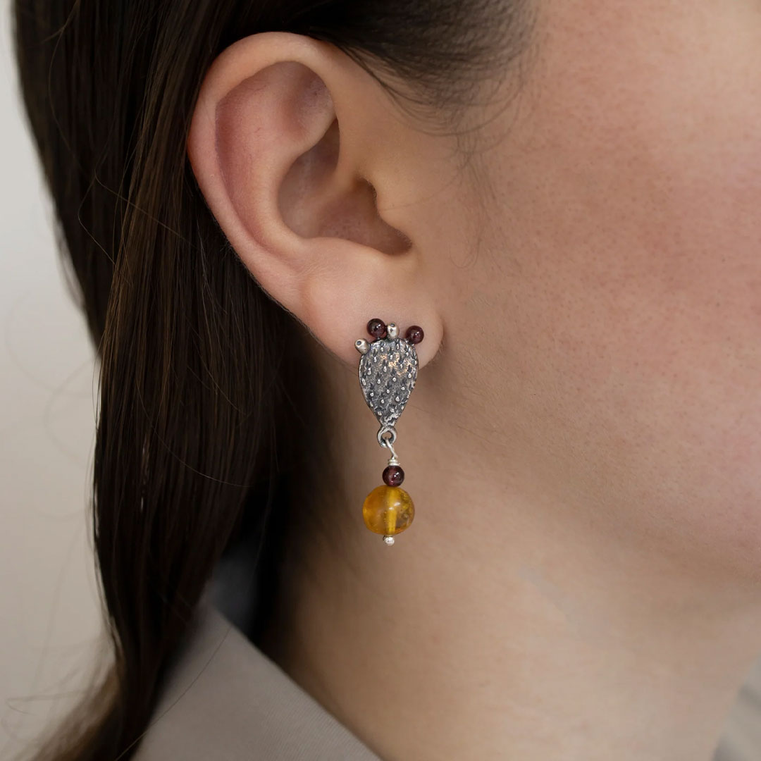 Aretes de Nopal Medianos | Joyería Mexicana Artesanal