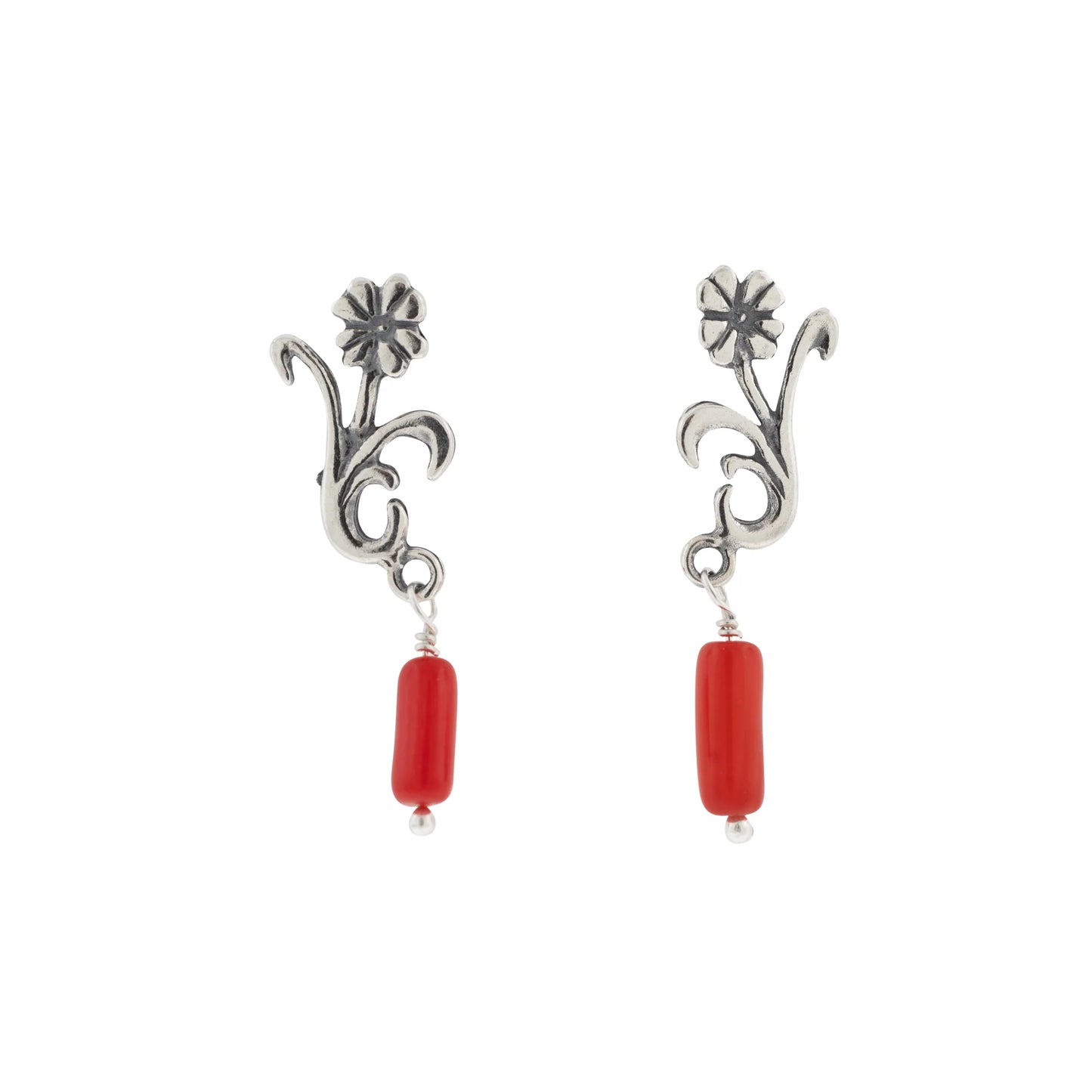 Aretes Flor Tallo | Joyería Elegante y Natural