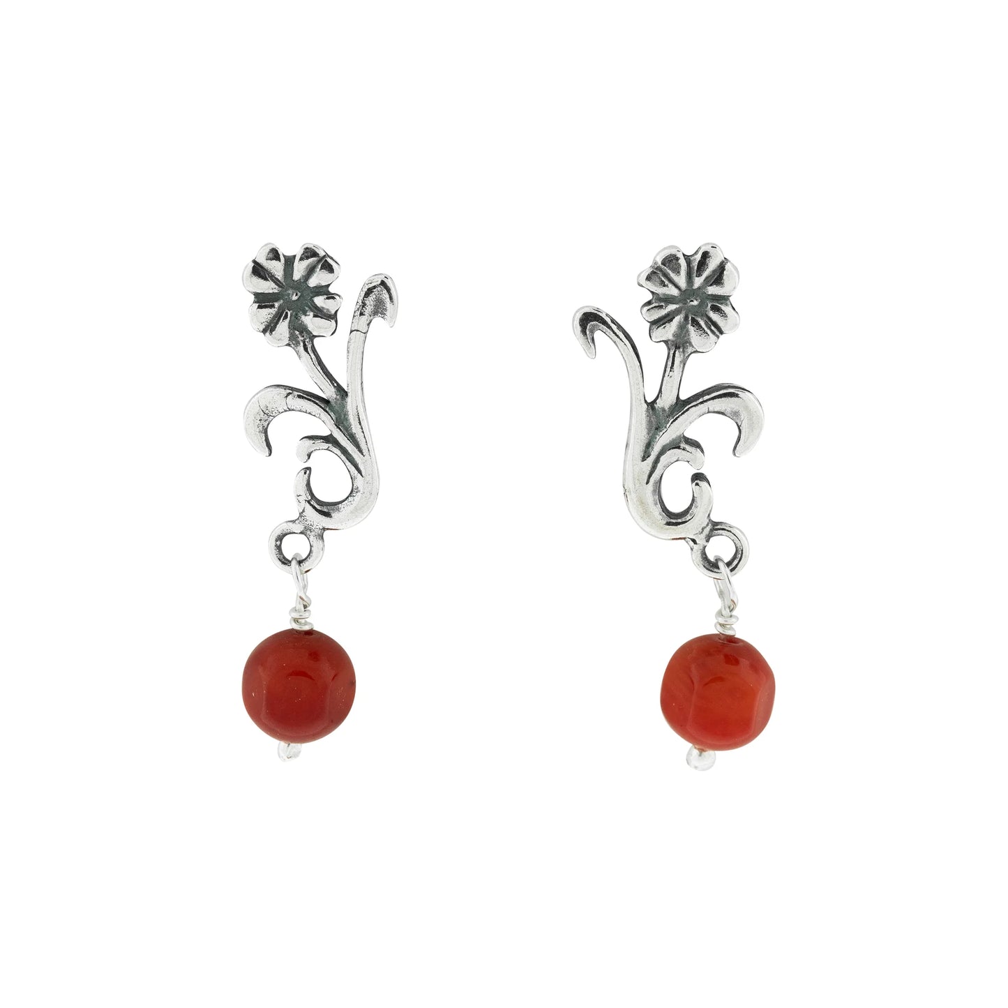 Aretes Flor Tallo | Joyería Elegante y Natural