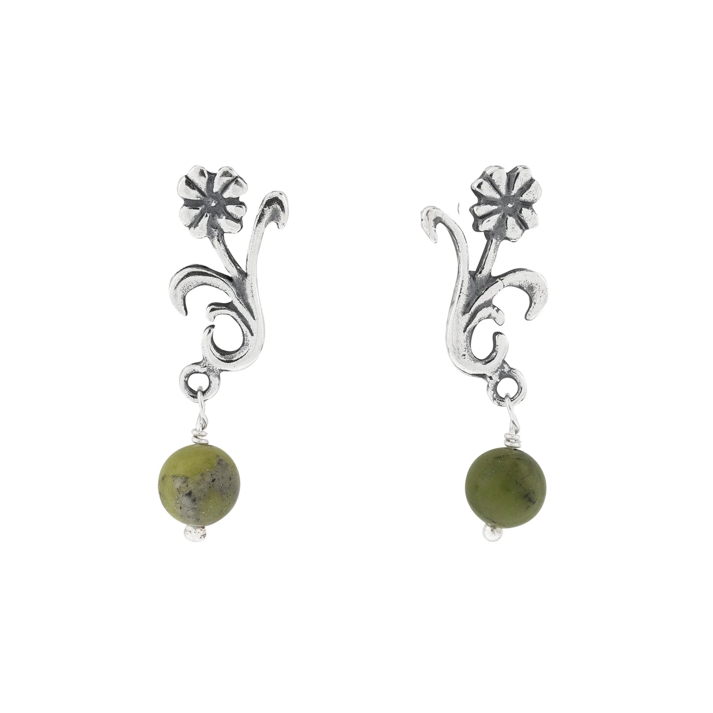 Aretes Flor Tallo | Joyería Elegante y Natural