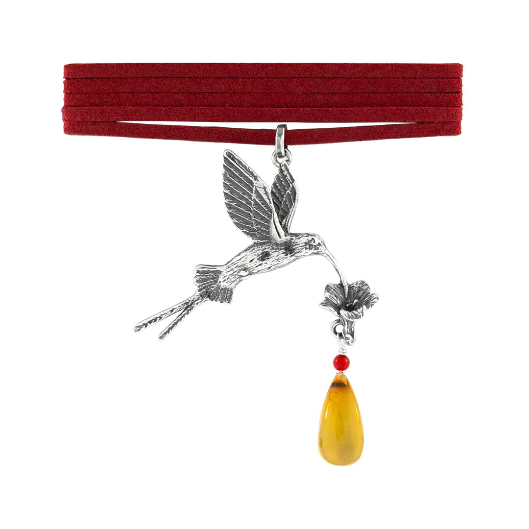 Dije Colibrí con Ámbar para Mujer | Elegancia y Estilo Mexicano
