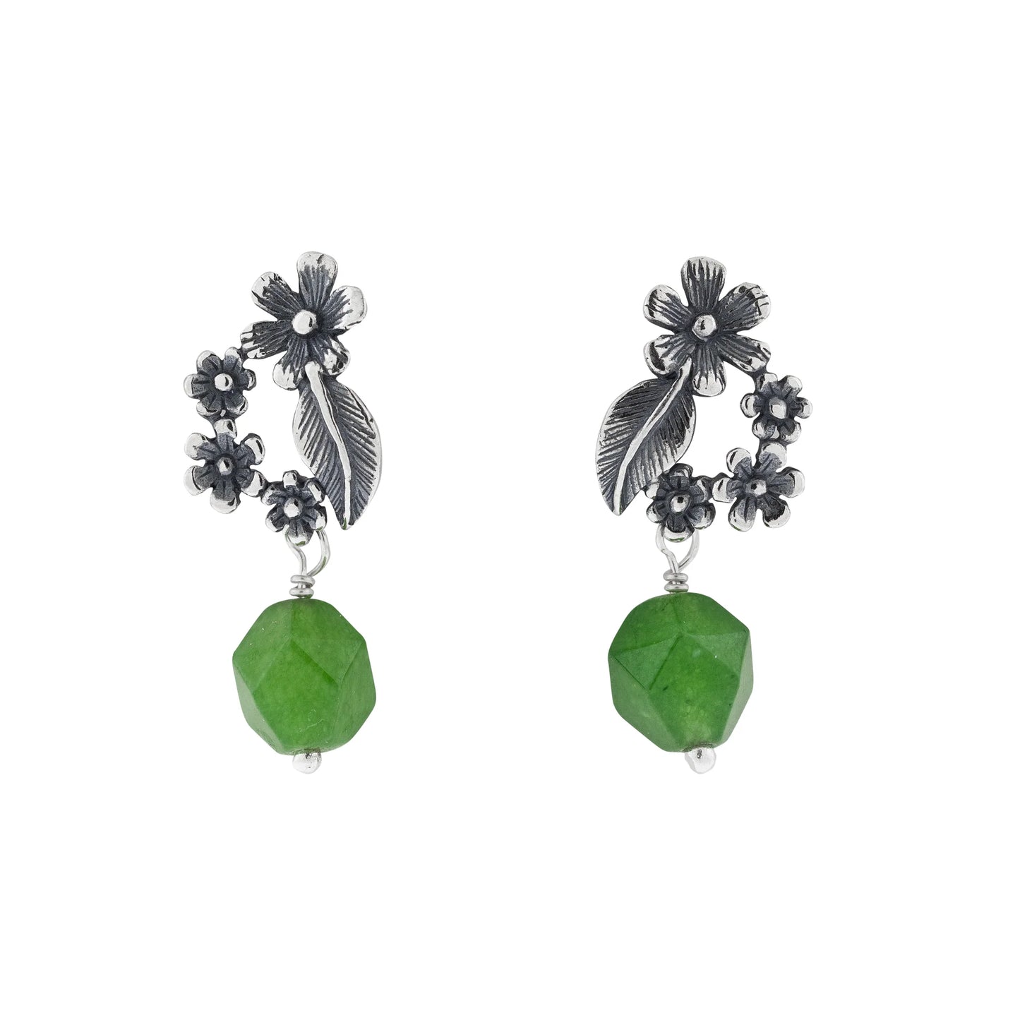 Aretes Corona de Flores Chicos | Joyería Artesanal Mexicana