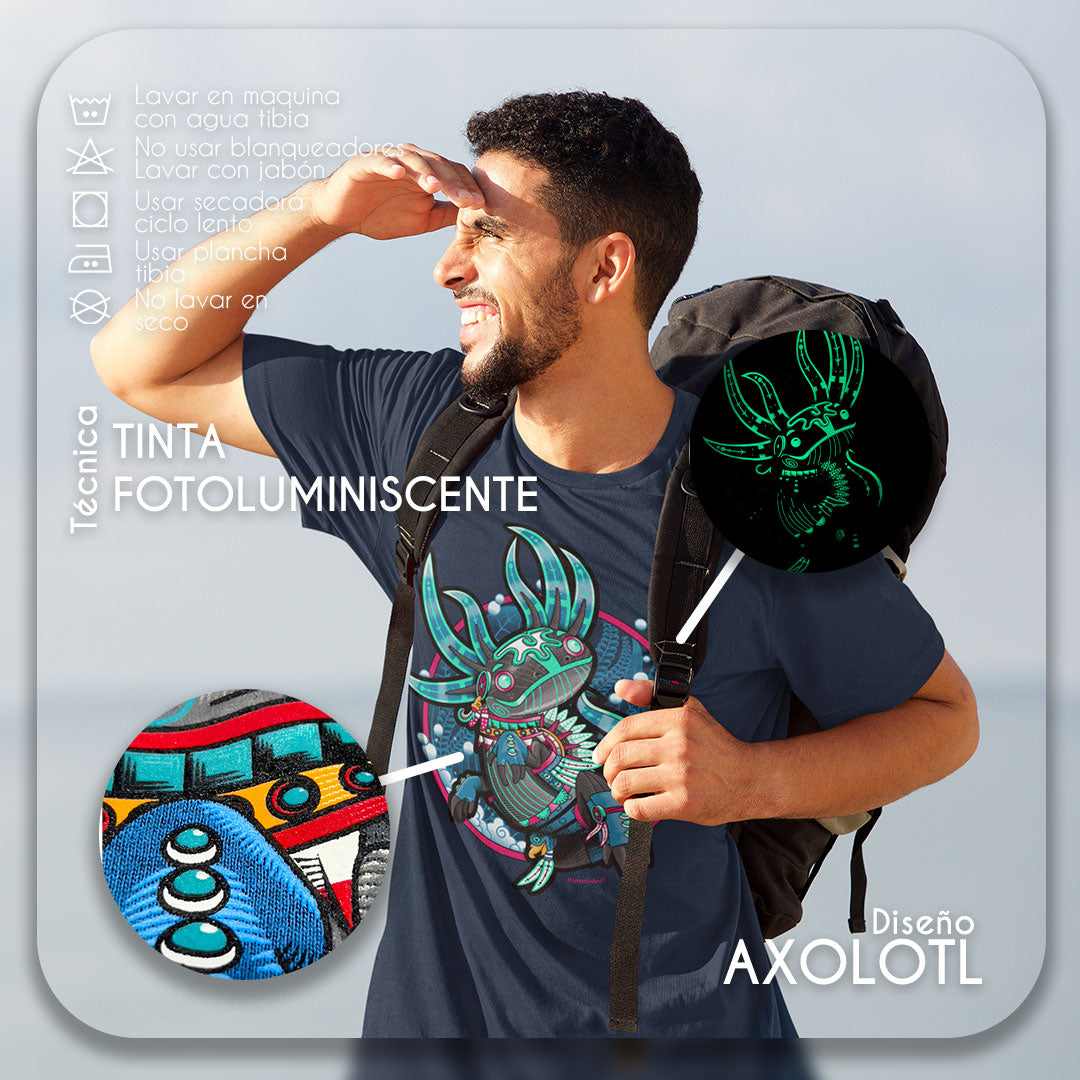 Playera Axololt: Diseño Mexicano en Algodón Orgánico | Karani Art
