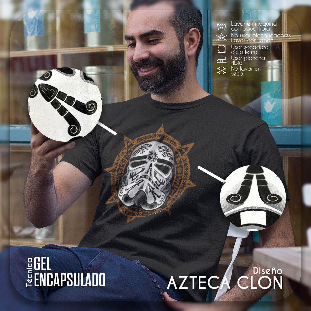 Azteca Clon Playera para Hombre