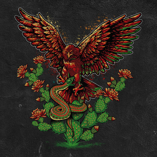 Eagle and Snake Men's T-Shirt | Unique Mexican Style