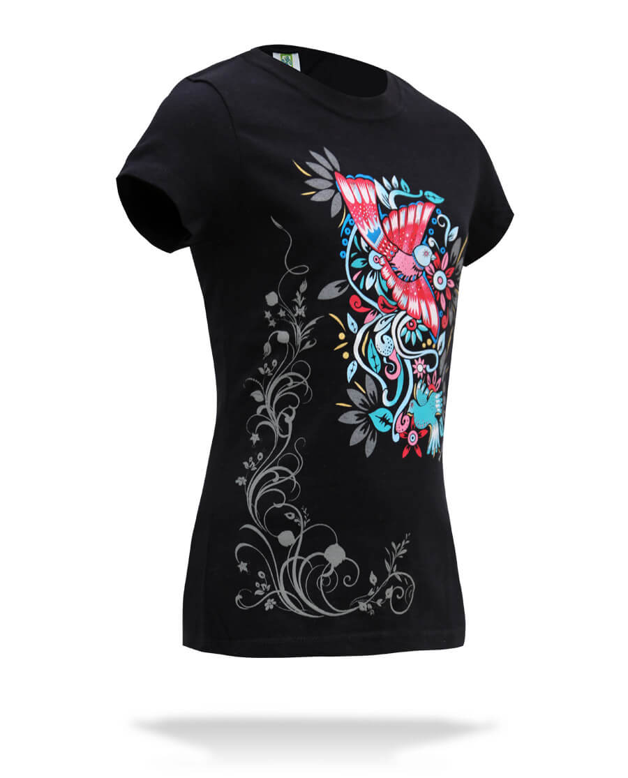 Aves y Flores Playera para Niña | Estilo Mexicano y Original
