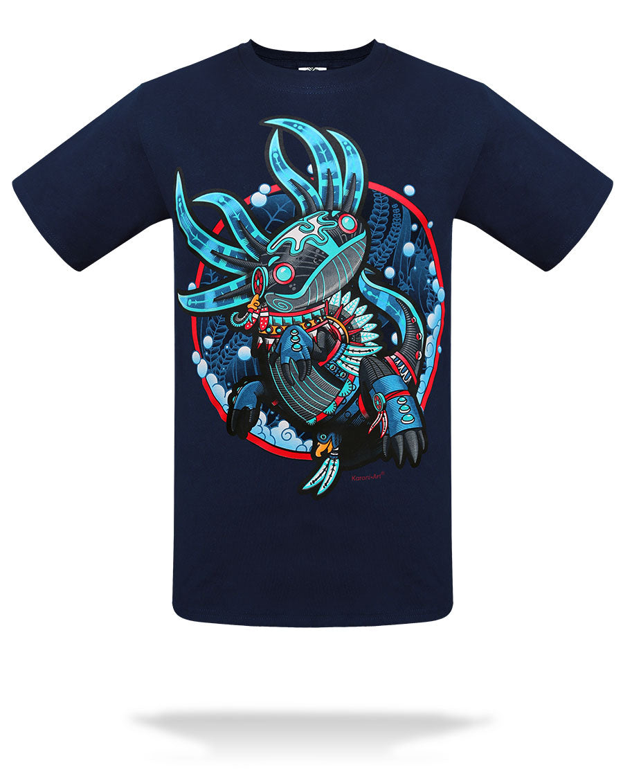 Playera Axololt: Diseño Mexicano en Algodón Orgánico | Karani Art