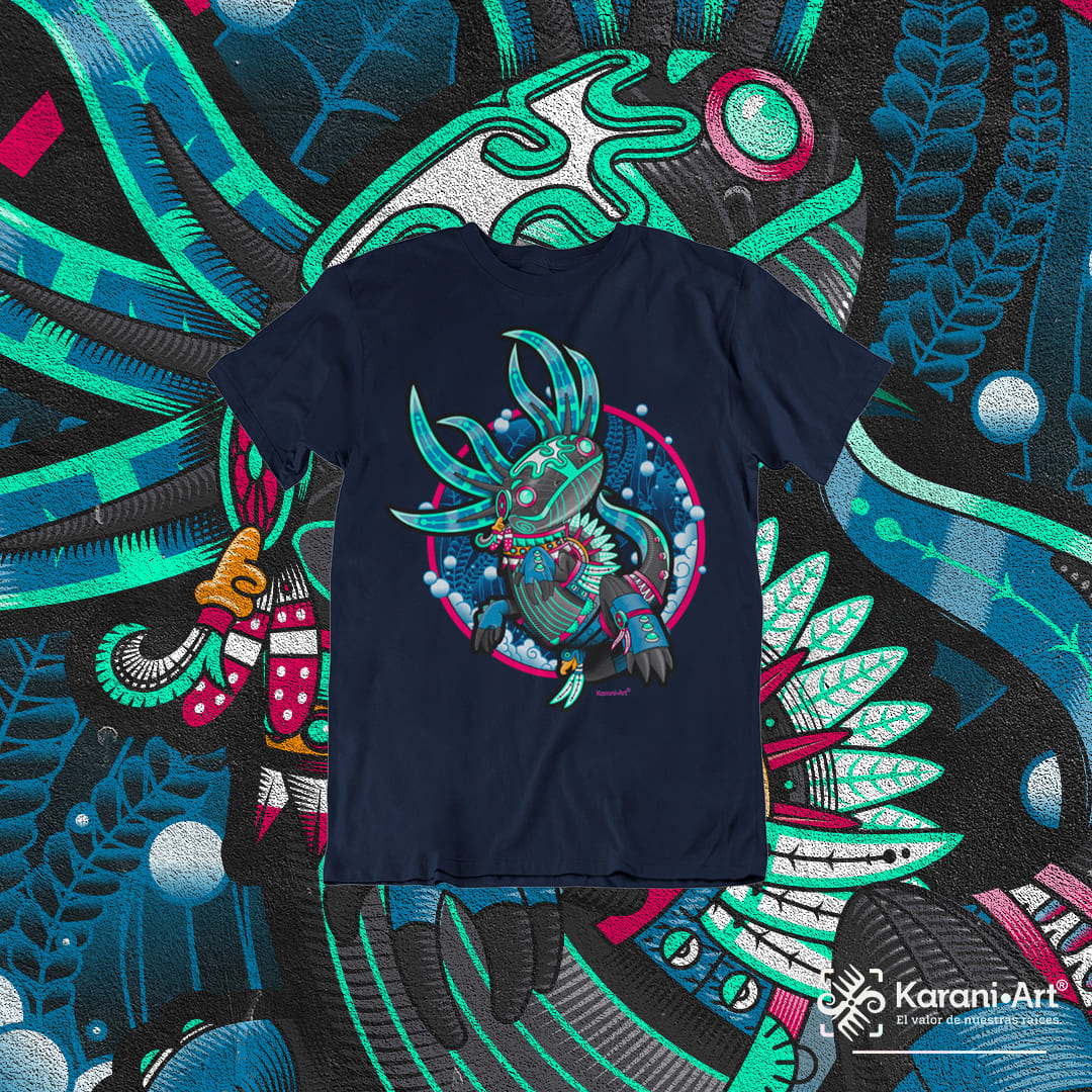Playera Axololt: Diseño Mexicano en Algodón Orgánico | Karani Art