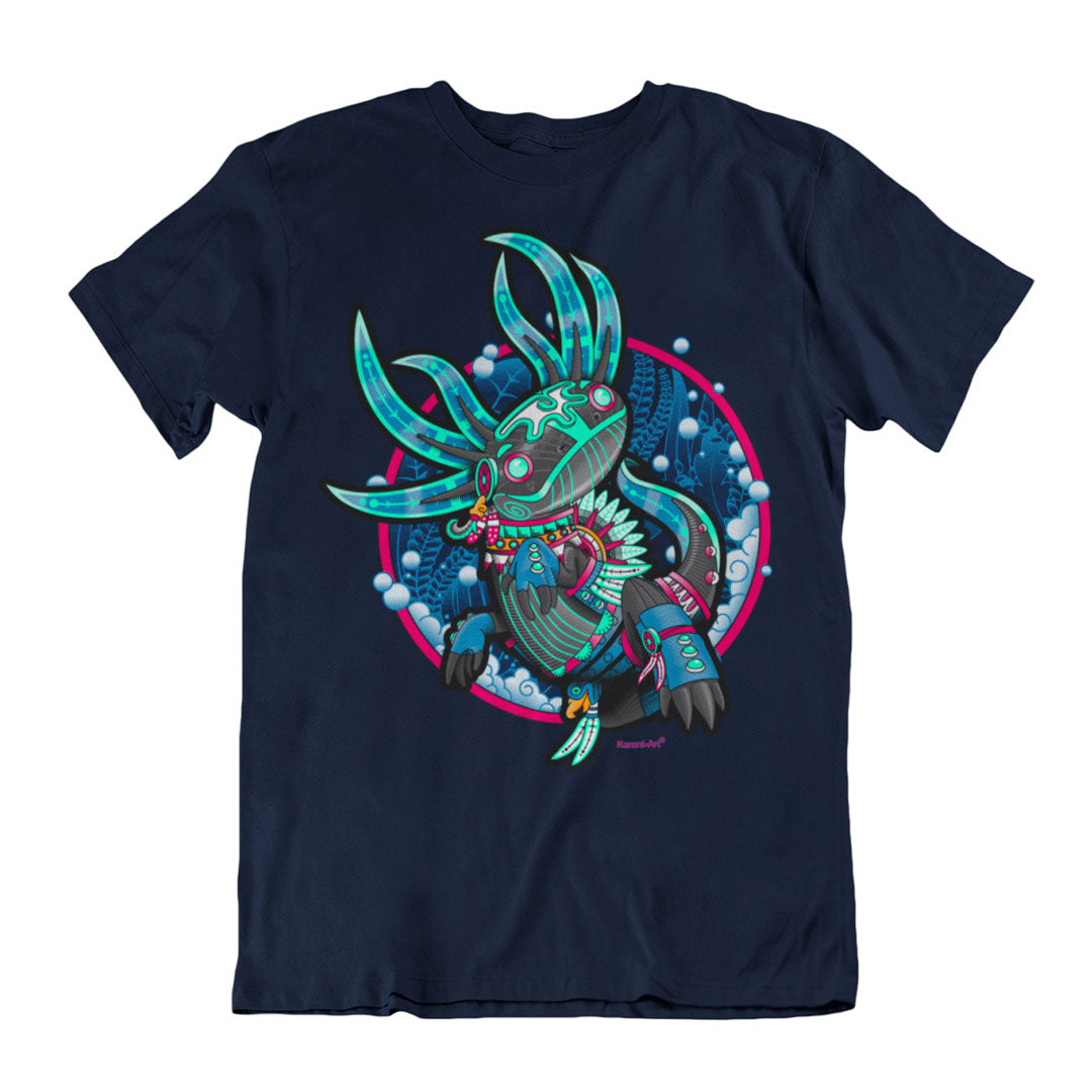 Playera Axololt: Diseño Mexicano en Algodón Orgánico | Karani Art