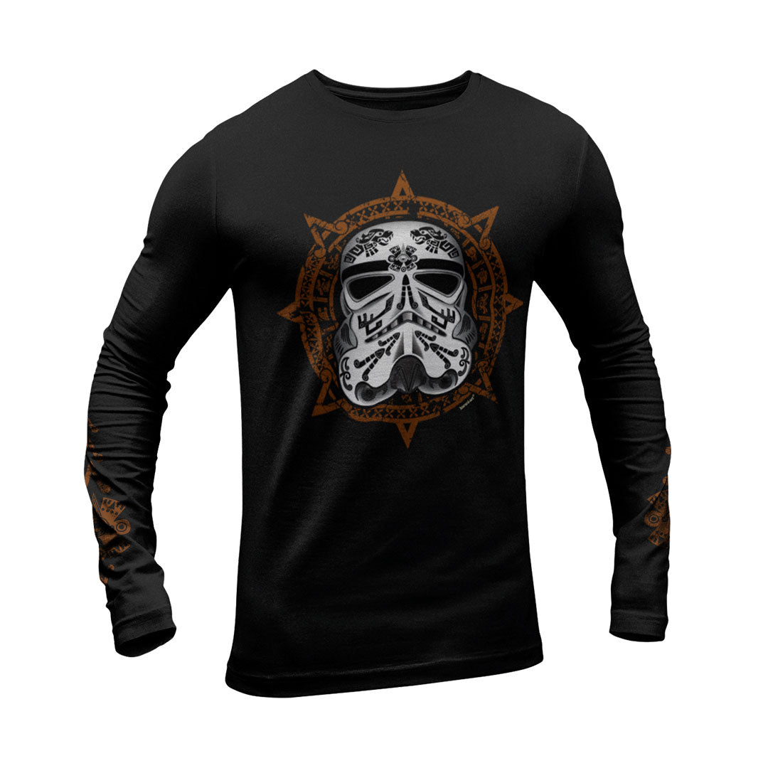 Azteca Clon Playera de Manga Larga para Hombre | Estilo Mexicano Único