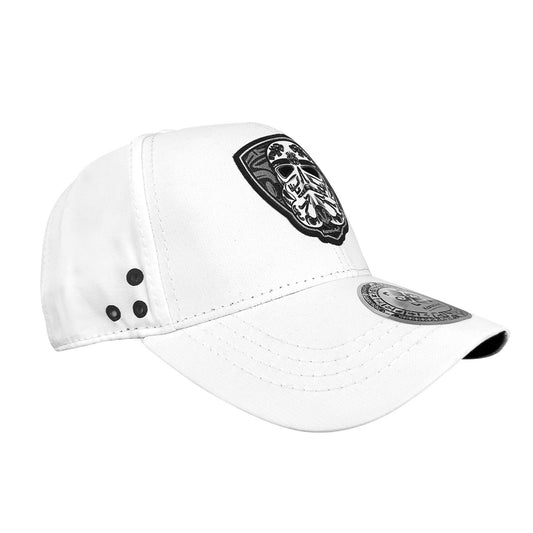 Gorra Azteca Clon Lisa Blanca | Estilo Sofisticado con Toque Cultural