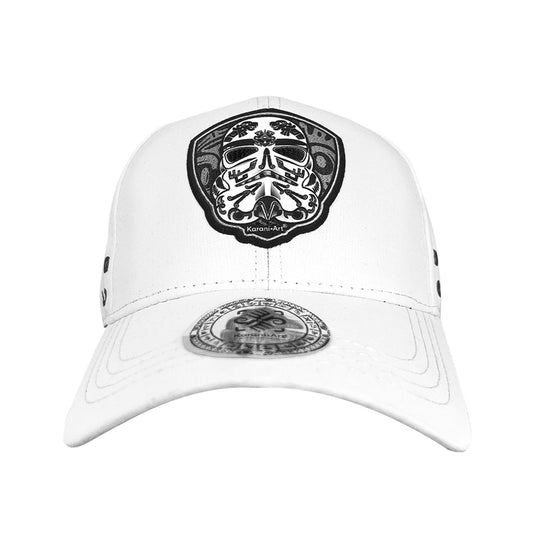 Gorra Azteca Clon Lisa Blanca | Estilo Sofisticado con Toque Cultural