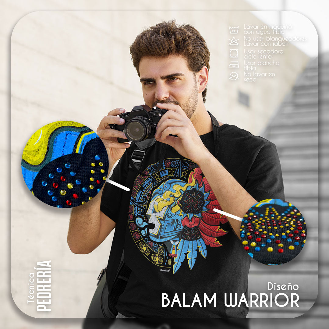 Balam Warrior Men's T-Shirt | Powerful Mexican Style