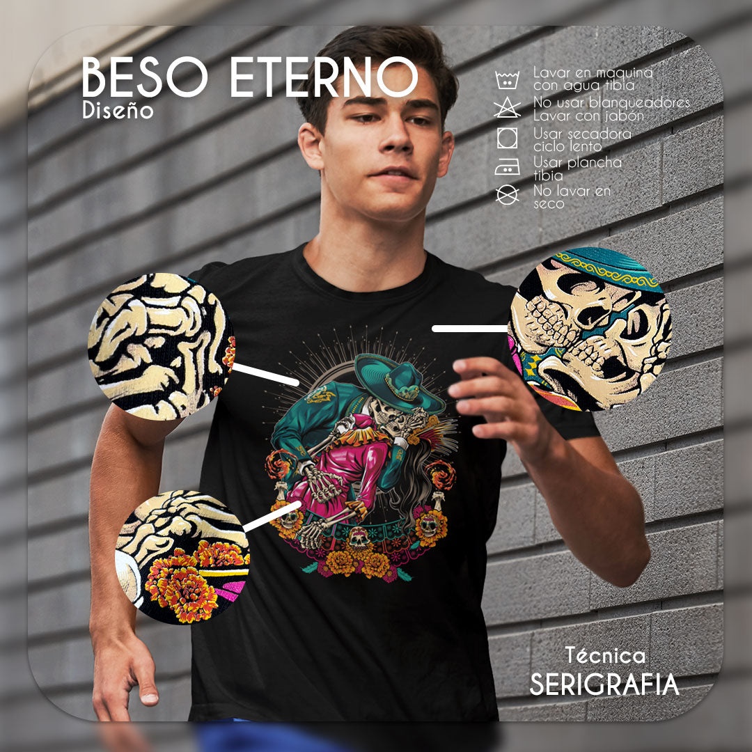 Eternal Kiss Men's T-Shirt | Mexican and Romantic Style