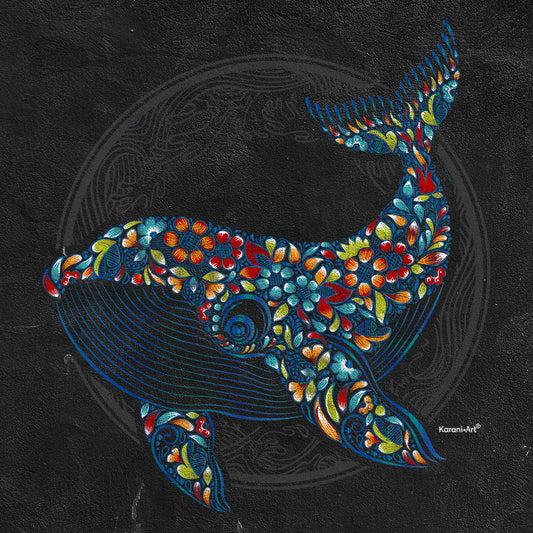 Men's Lacquered Whale T-Shirt | Mexican Art and Unique Style