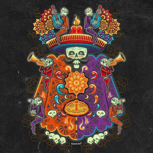 Men's Party Skull Beach Shirt | Fun Mexican Style