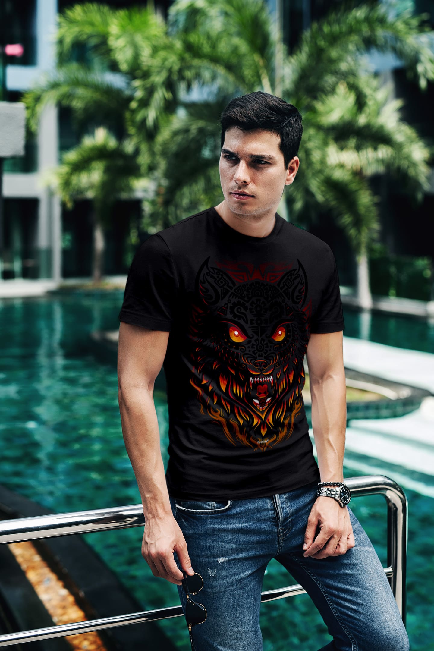 Calupoh de Fuego Playera para Hombre | Estilo Mexicano y Audaz