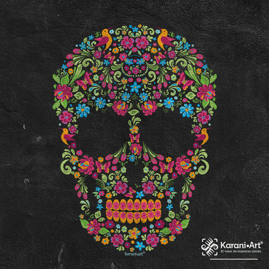 Floral Skull T-Shirt for Women | Mexican and Elegant Style