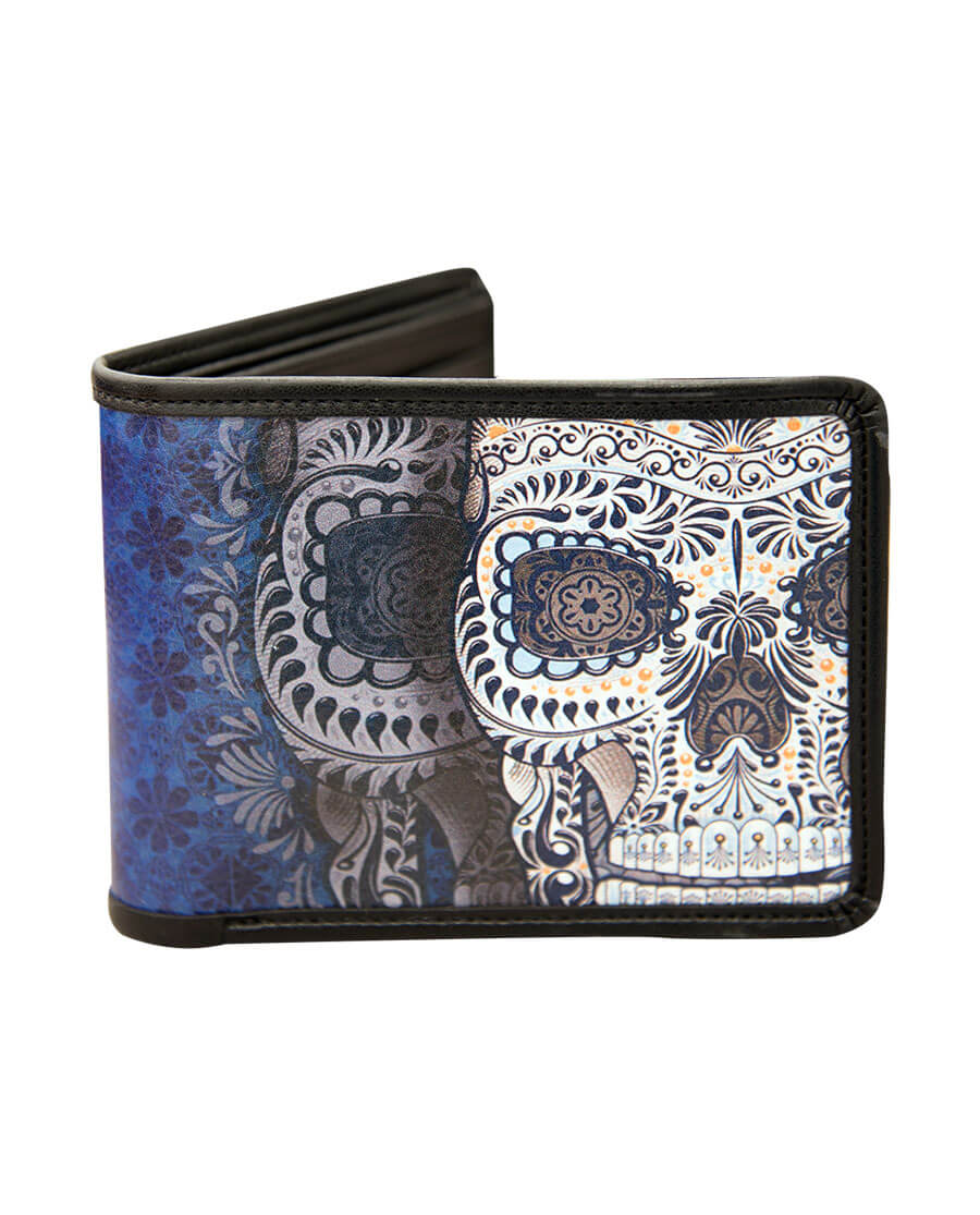 Cartera calavera shops hombre