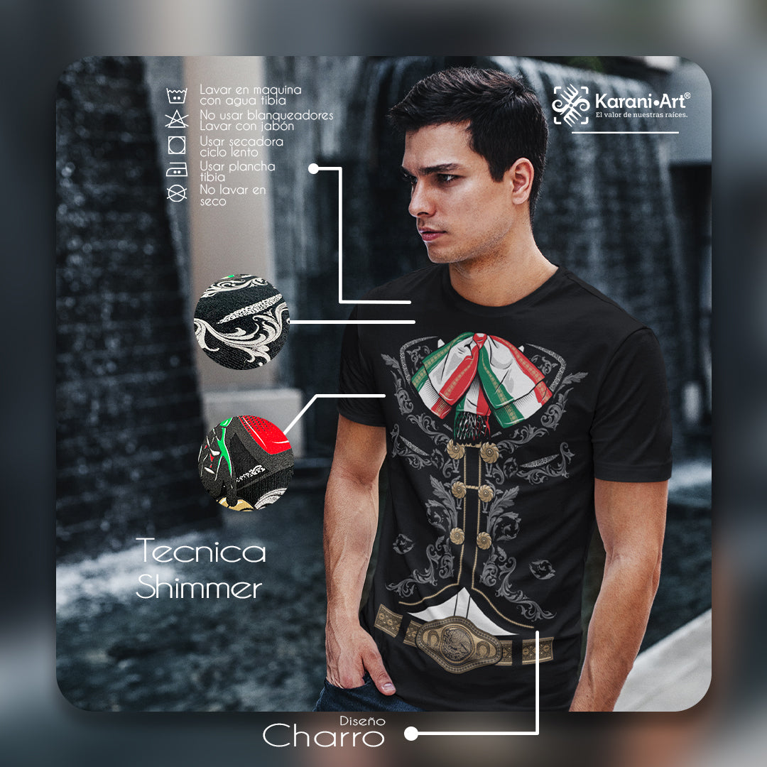 Charro T-shirt for Men | Mexican and Elegant Style