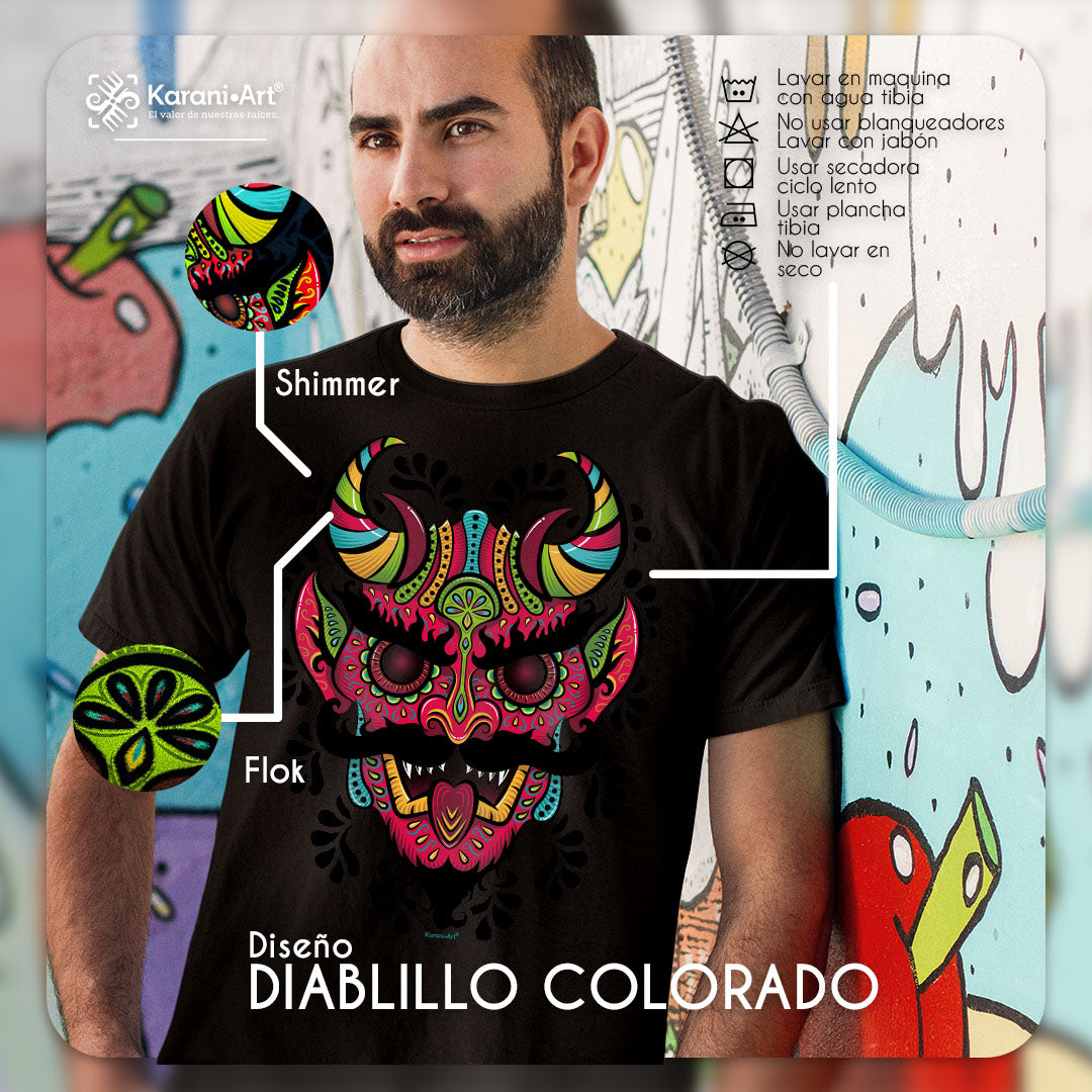 Diablillo Colorado Playera para Hombre | Diseño Audaz y Único