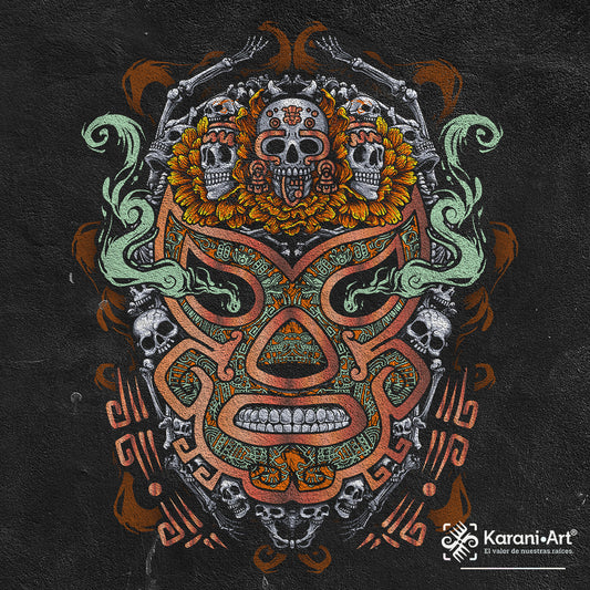 Men's Golden Tzompa T-Shirt | Elegant Mexican Style