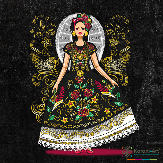 Flor Istmeña Playera para Dama | Estilo Mexicano y Elegante