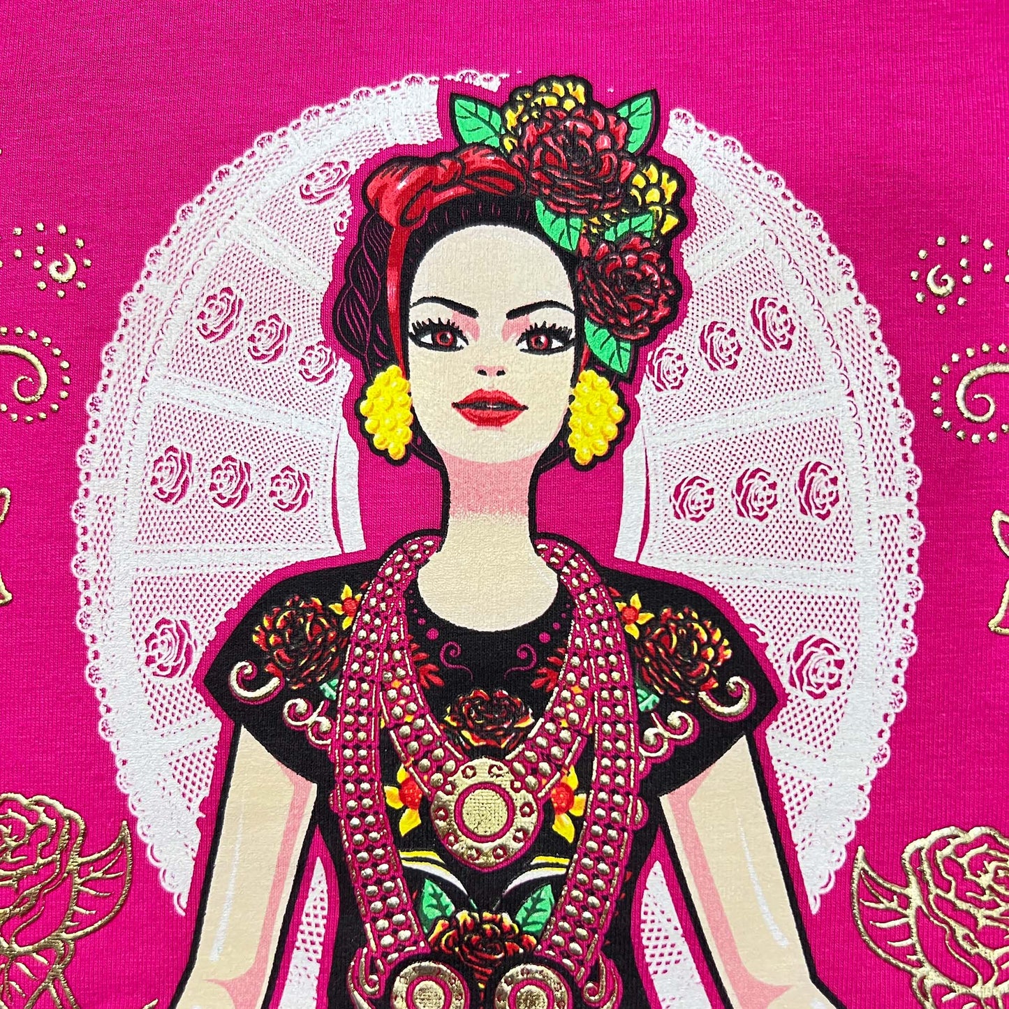 Flor Istmeña Playera para Dama | Estilo Mexicano y Elegante