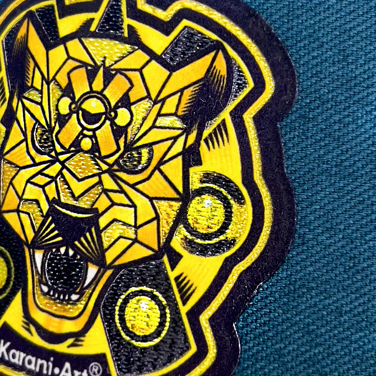 Golden Fury Flat Cap | Unique Style with Blue and Gold Mesh