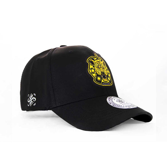 Gorra Furia Dorada Lisa Negra | Estilo Audaz y Elegante