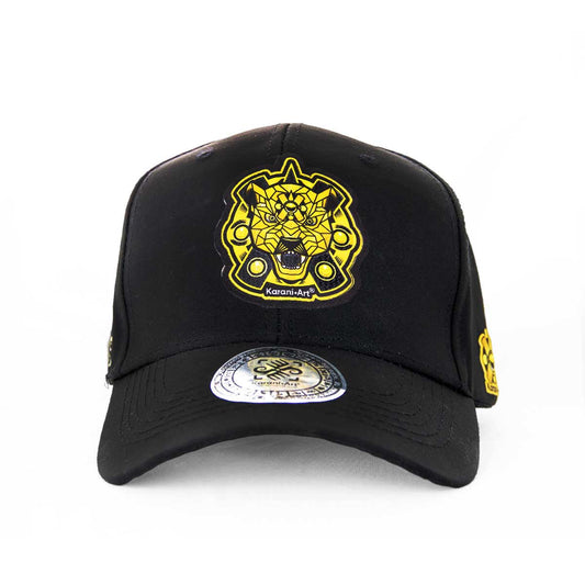 Gorra Furia Dorada Lisa Negra | Estilo Audaz y Elegante