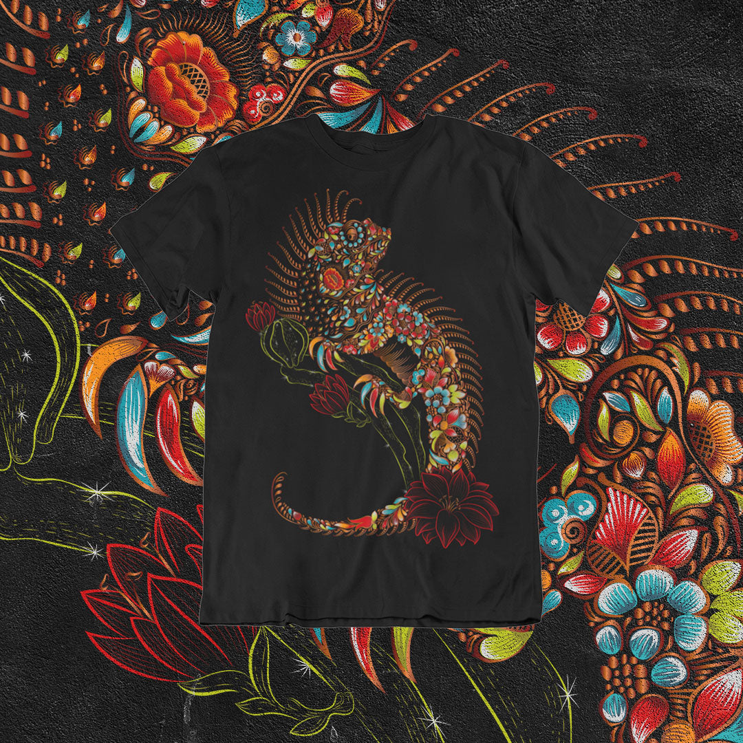 Men's Lacquered Iguana T-Shirt | Unique Mexican Style