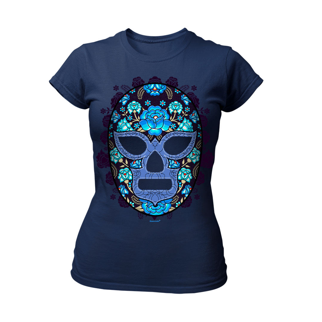 Luchador Tehuano Playera para Dama Diseño Mexicano y Exclusivo