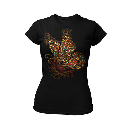 Monarca Lacada Playera para Dama | Elegancia y Tradición Mexicana