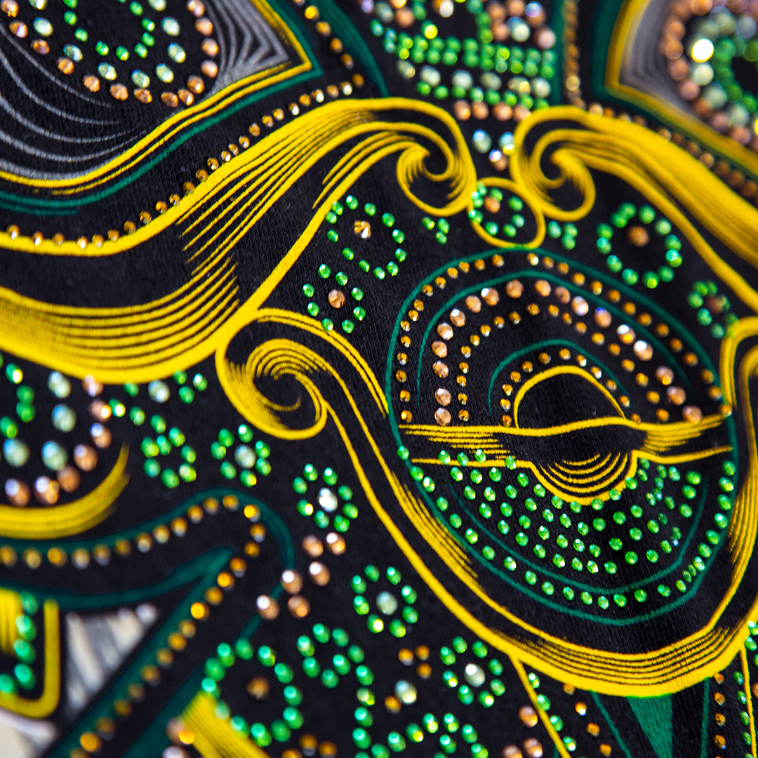 Playera Nahui Verde: Arte Mexicano en Serigrafía | Karani Art