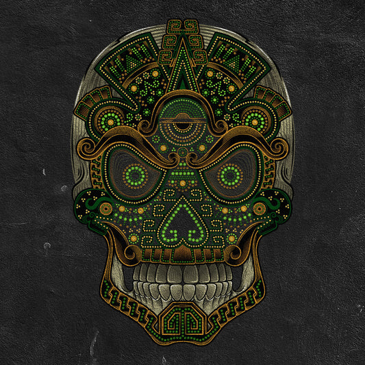 Nahui Green T-shirt: Mexican Screen Printing Art | Karani Art