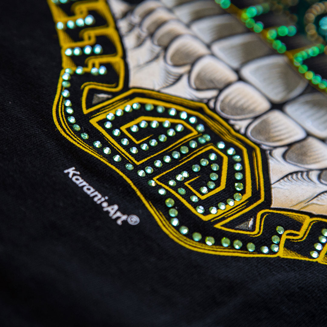 Nahui Green T-shirt: Mexican Screen Printing Art | Karani Art