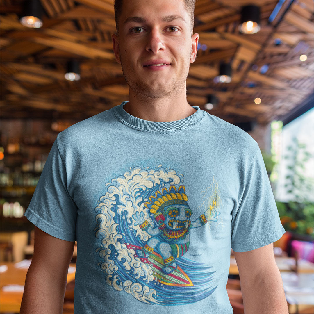 Olas y Relámpagos Playera para Hombre | Estilo Mexicano Único
