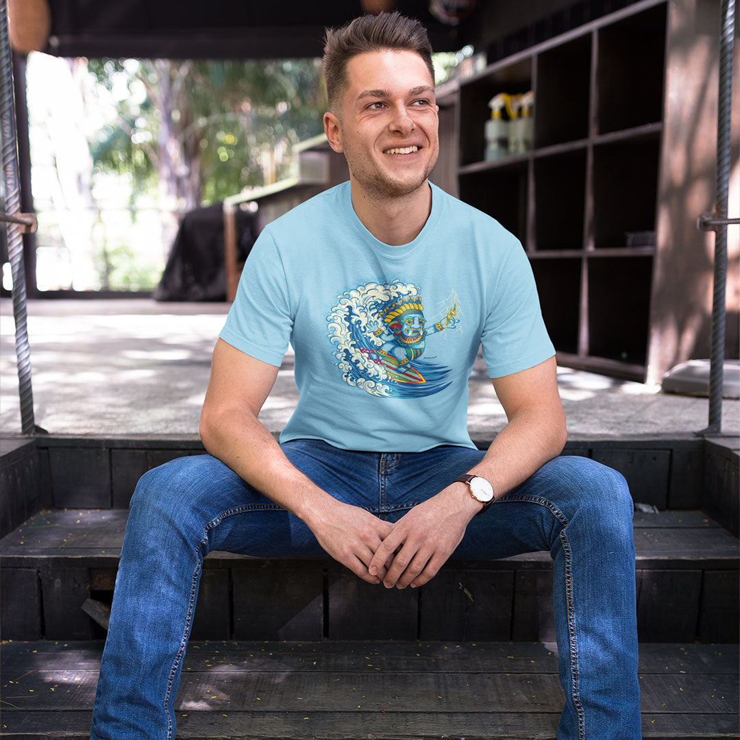 Olas y Relámpagos Playera para Hombre | Estilo Mexicano Único