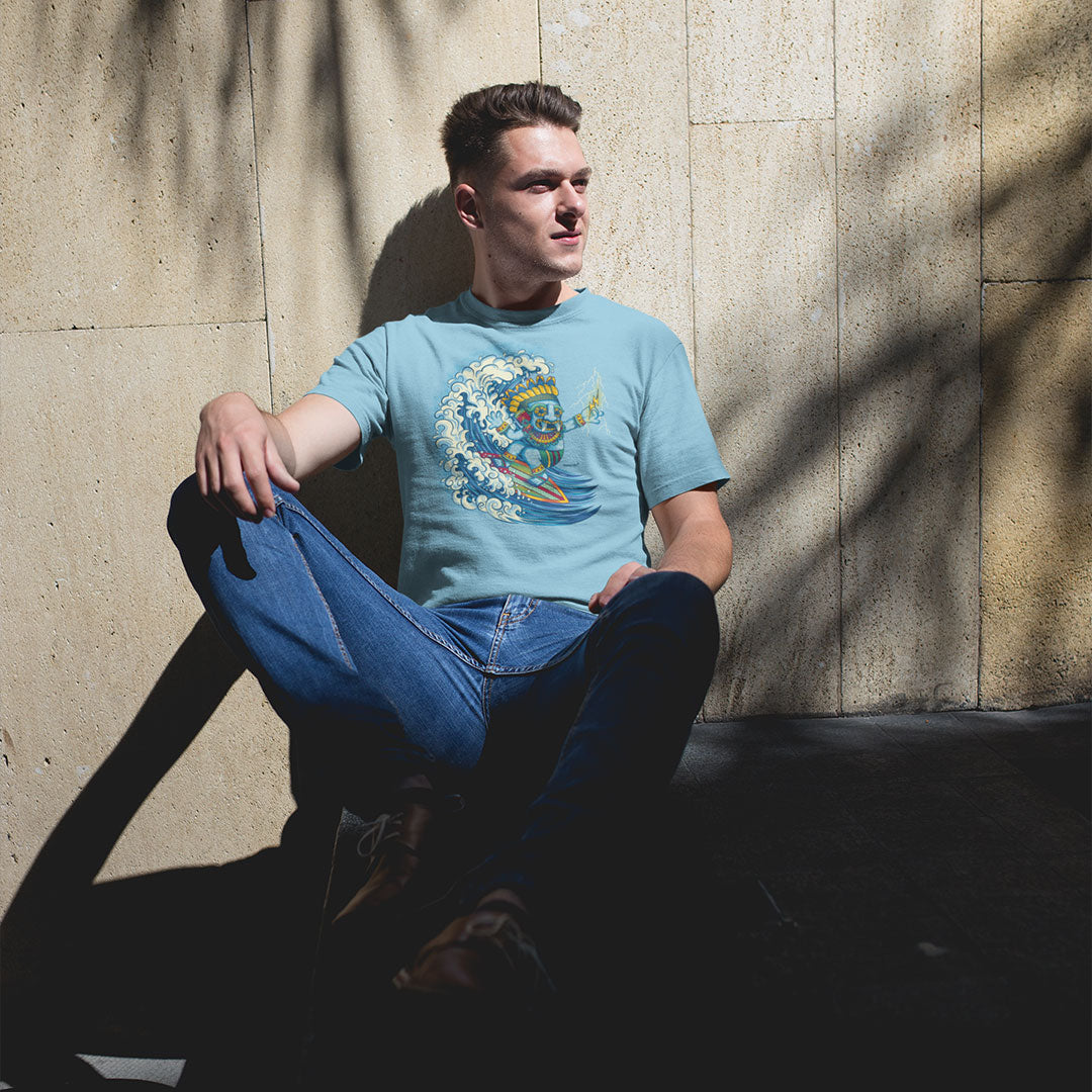 Olas y Relámpagos Playera para Hombre | Estilo Mexicano Único