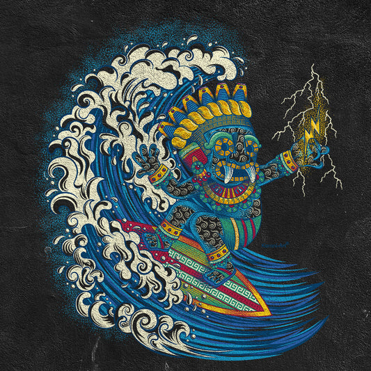 Waves and Lightning Men's T-Shirt | Unique Mexican Style