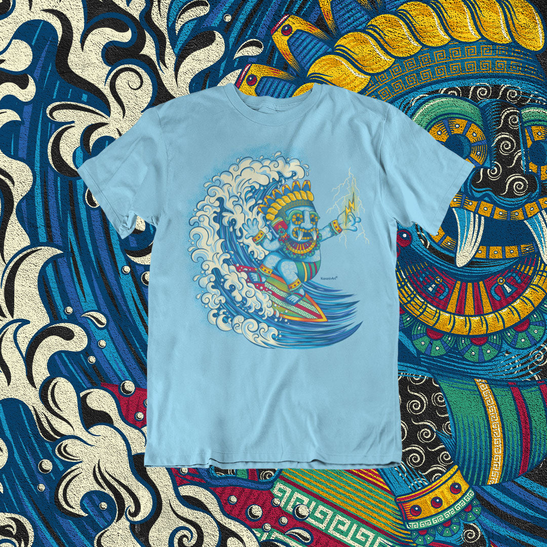 Olas y Relámpagos Playera para Hombre | Estilo Mexicano Único