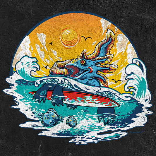 Ajolotes Beach Men's T-Shirt | Unique and Colorful Mexican Style