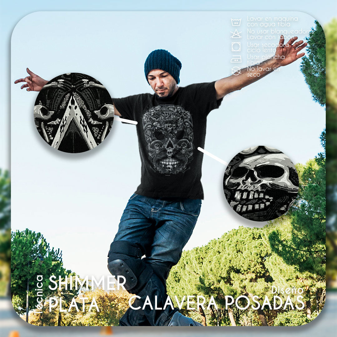 Posadas Skull Men's T-Shirt | Mexican and Festive Style